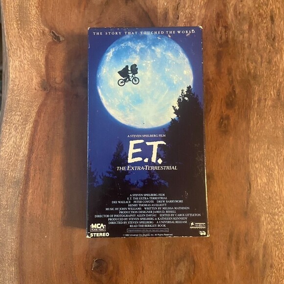 E.T. The Extra Terrestrial VHS Green Steven Spielberg Drew Barrymore Vintage 80s - Picture 5 of 5